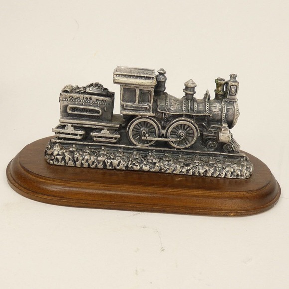 Enesco 1992 Currier & Ives Train Decor / Paperweight /w wood base ADK3U - Picture 4 of 14